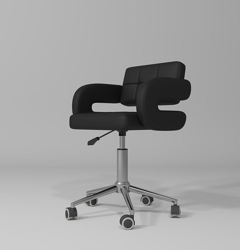 black adjustable stool