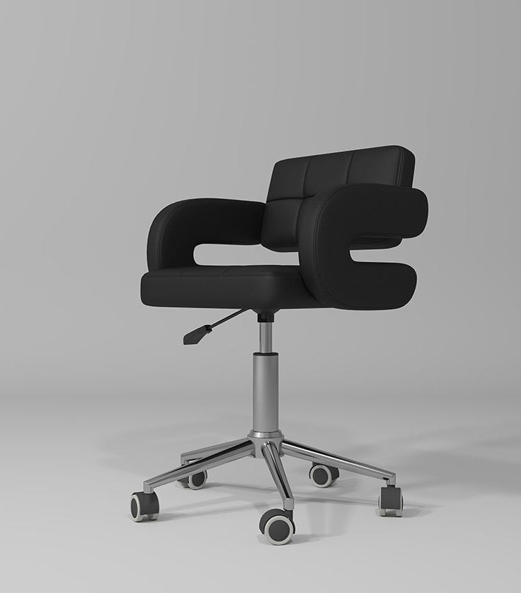 black adjustable stool