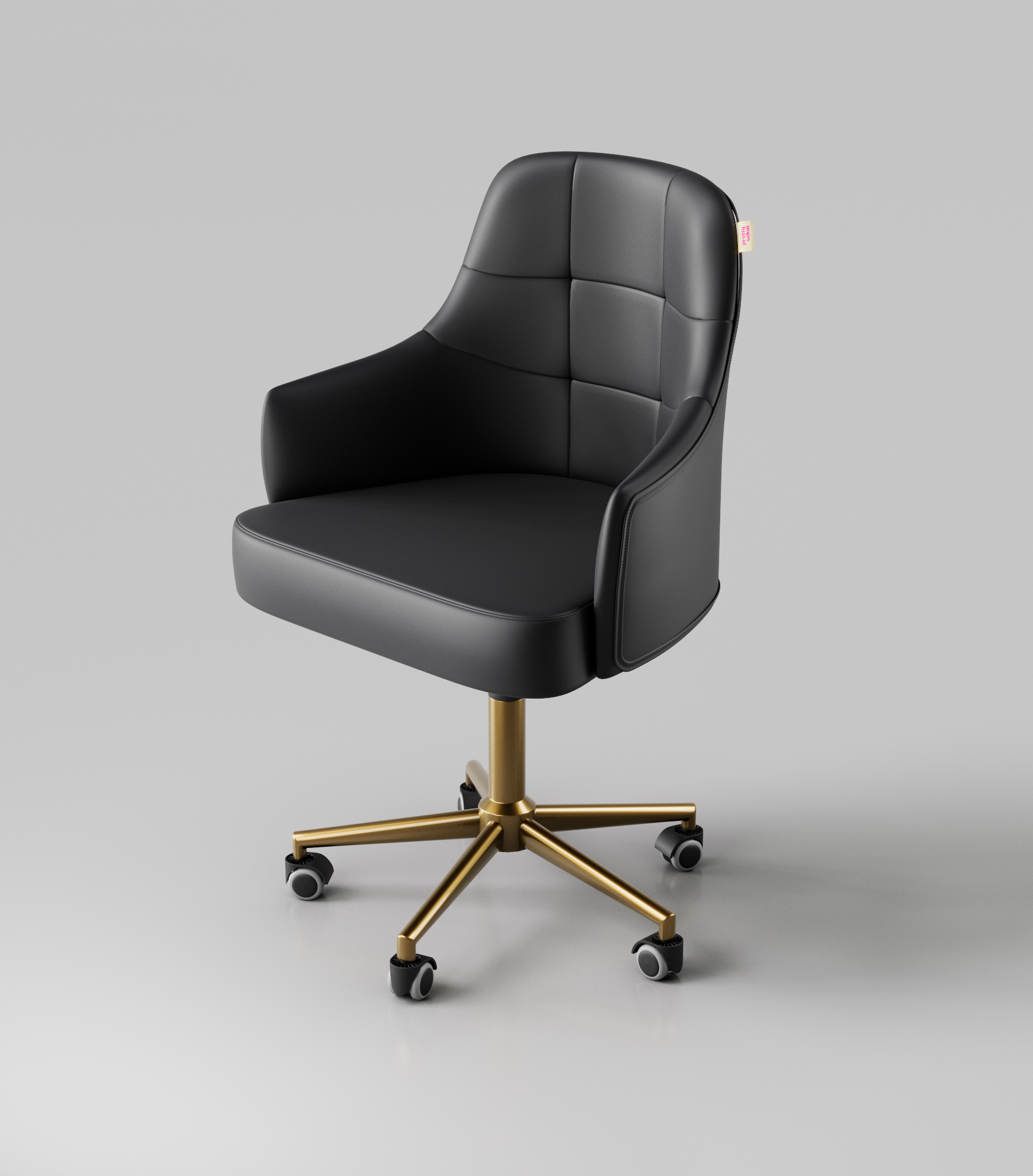 Black beauty stool with high back