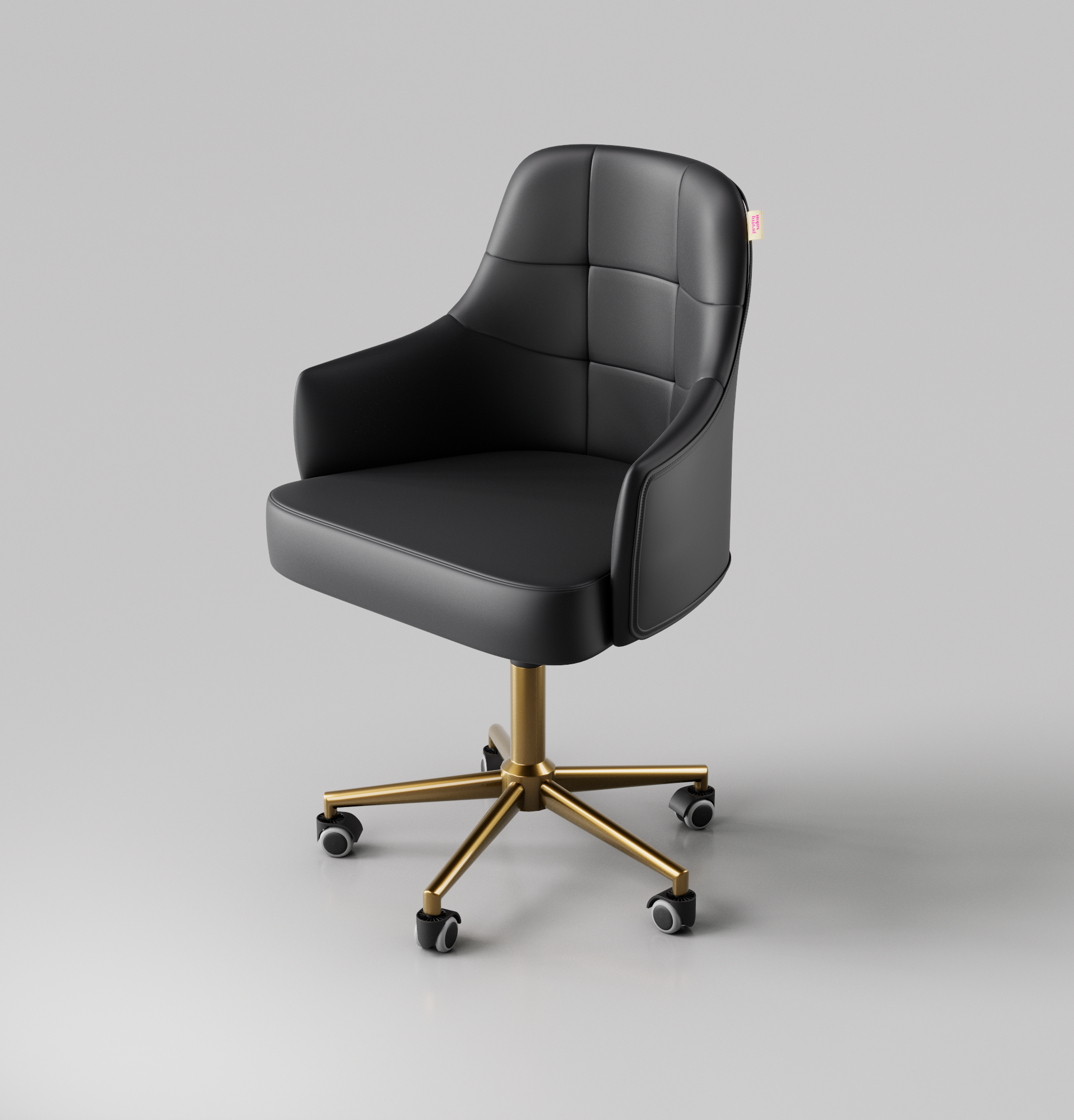 Black beauty stool with high back