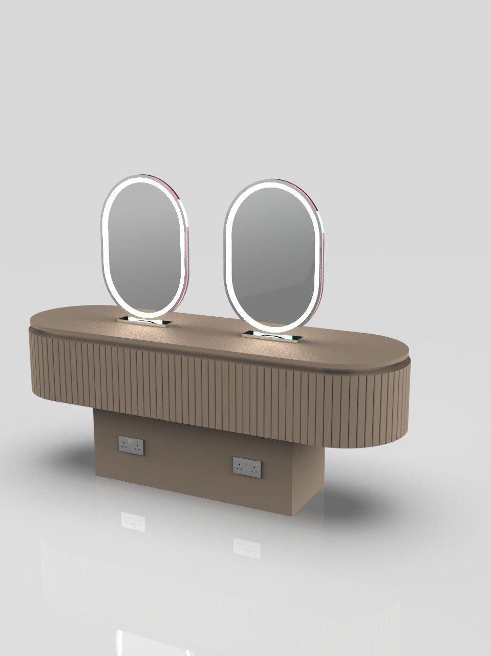 modern hairstyling station for 4 people