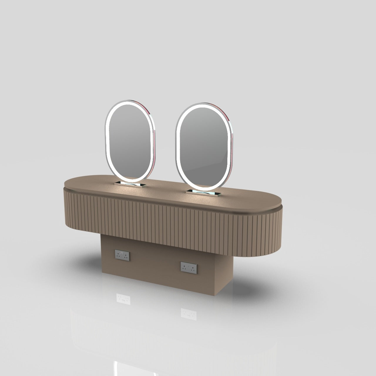 modern hairstyling station for 4 people