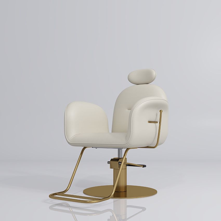 Cream & Gold reclining barber chair