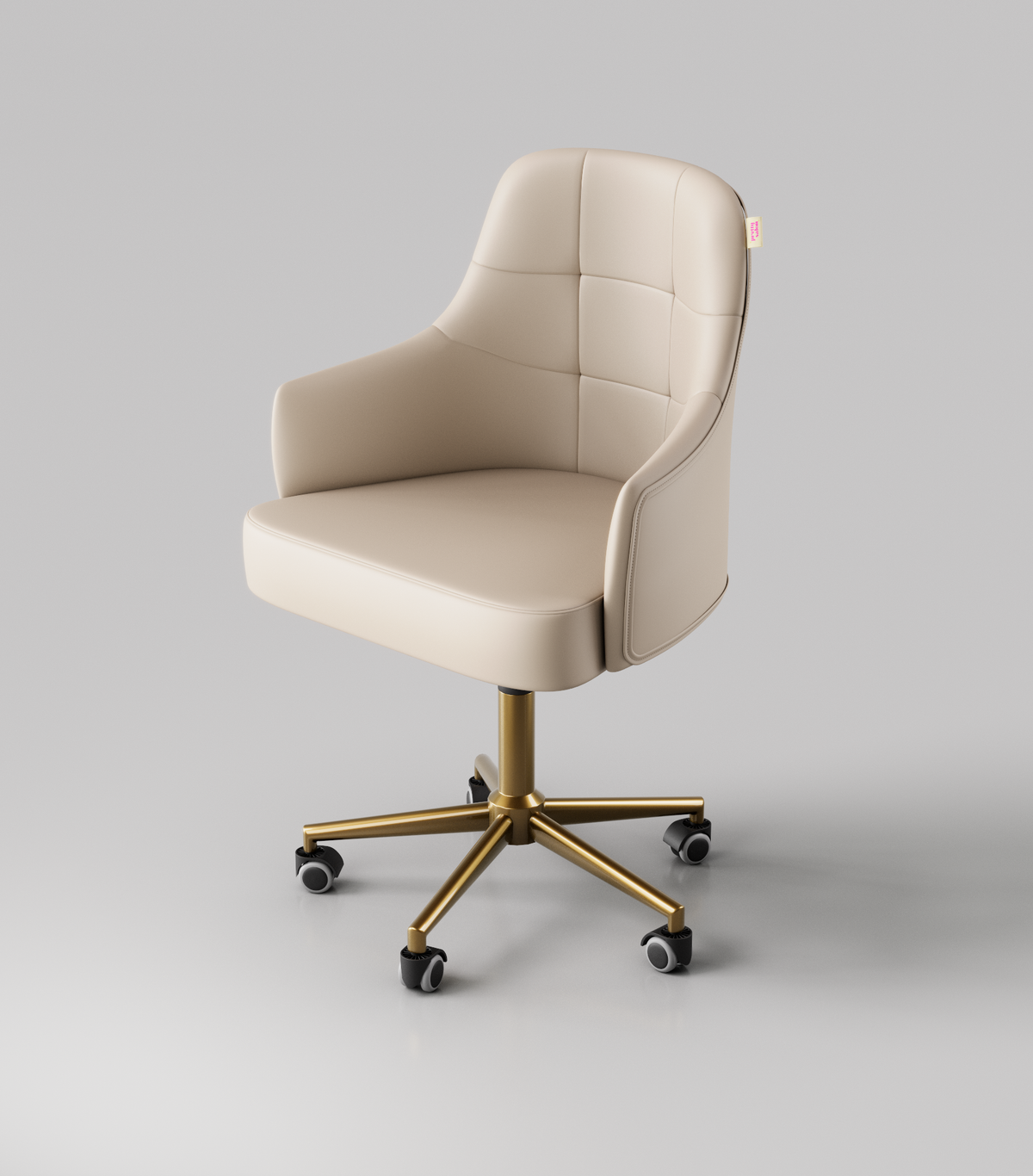 Nude beauty stool with high back