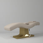 nude and gold lash bed with height adjustment