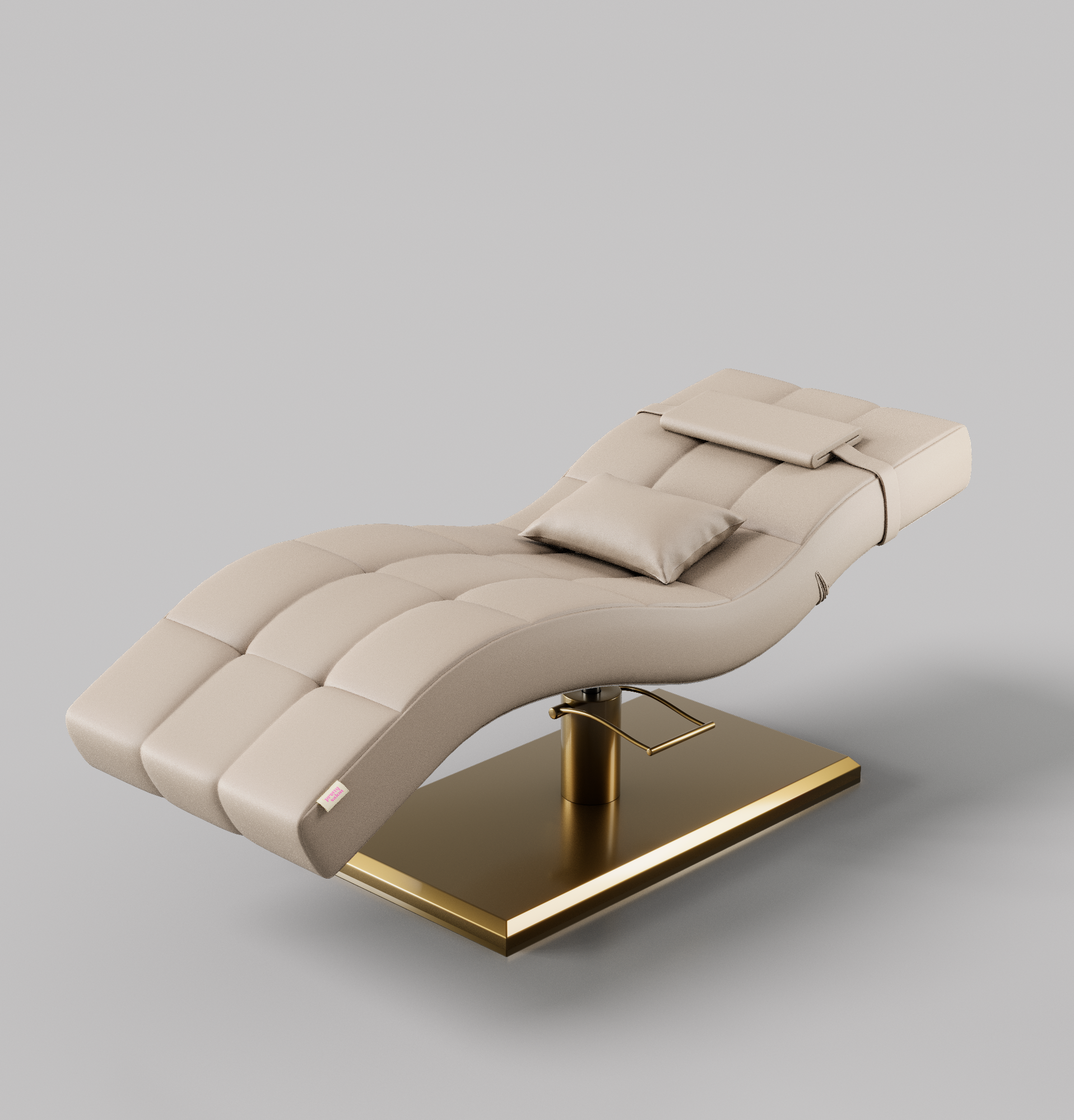 Luxury Lash Bed for salons with gold base
