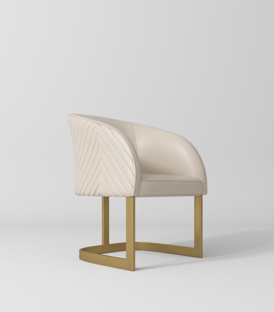 luxury nail desk chair in nude for nail salons