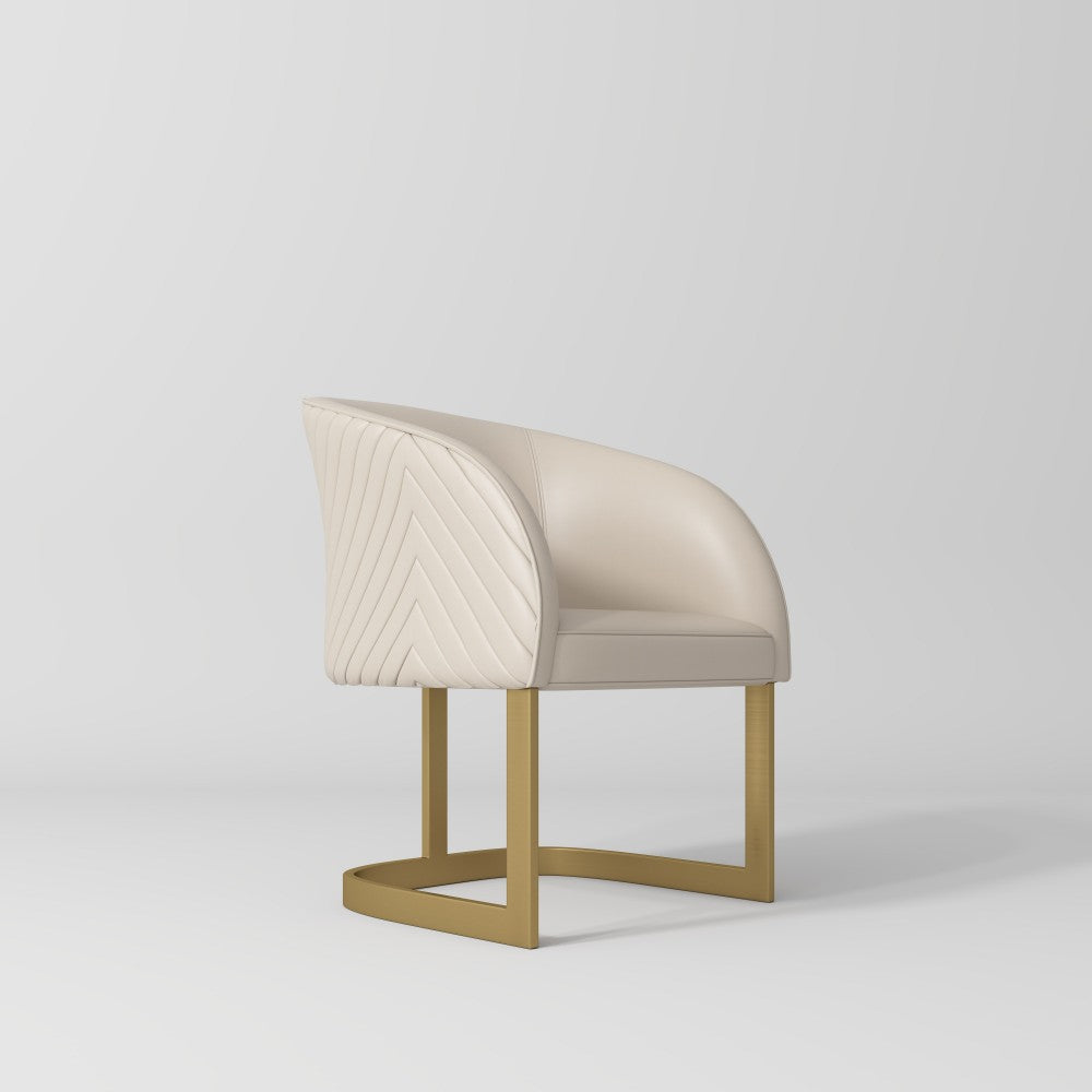 luxury nail desk chair in nude for nail salons