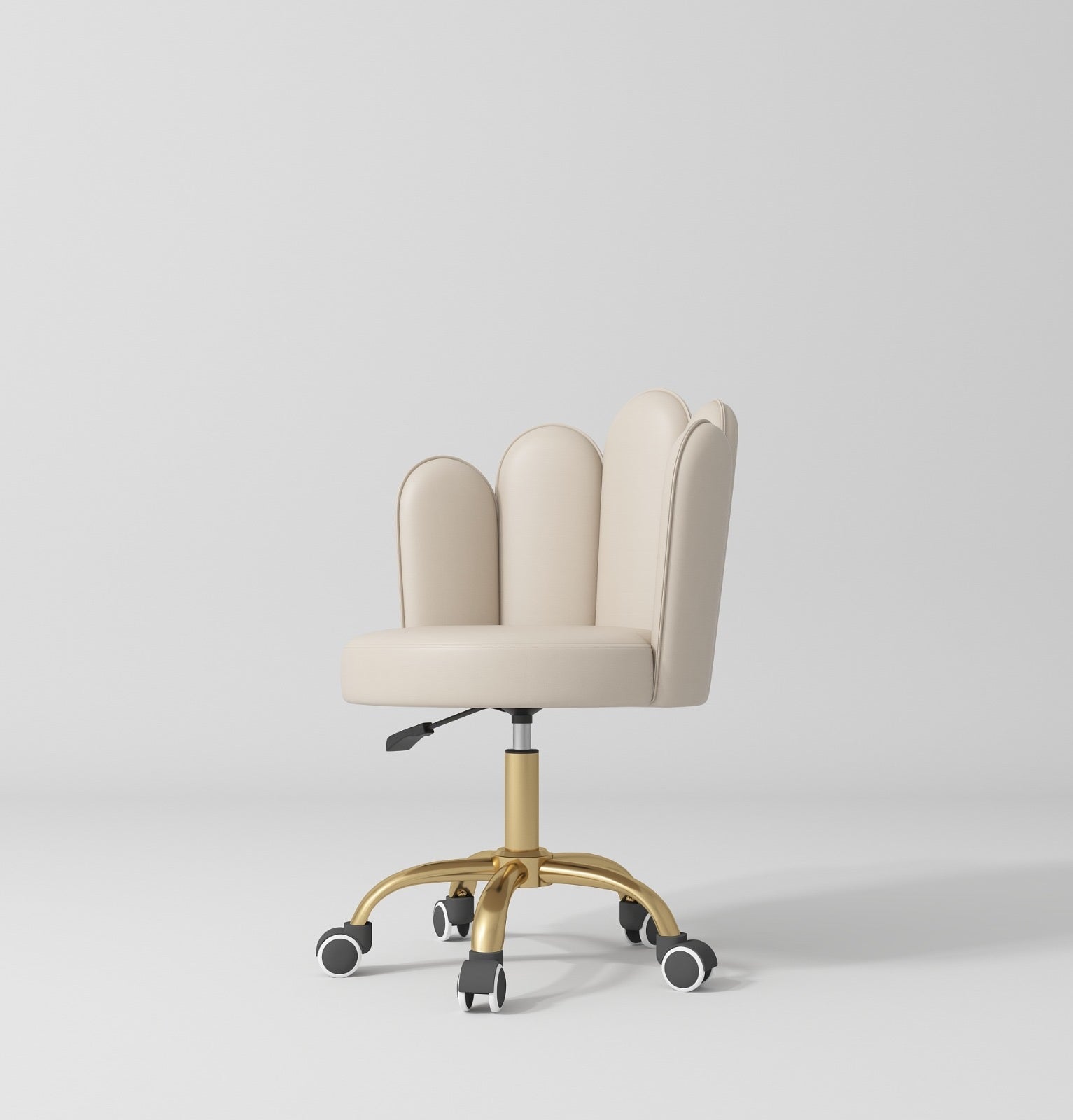 nude arched stool on wheels