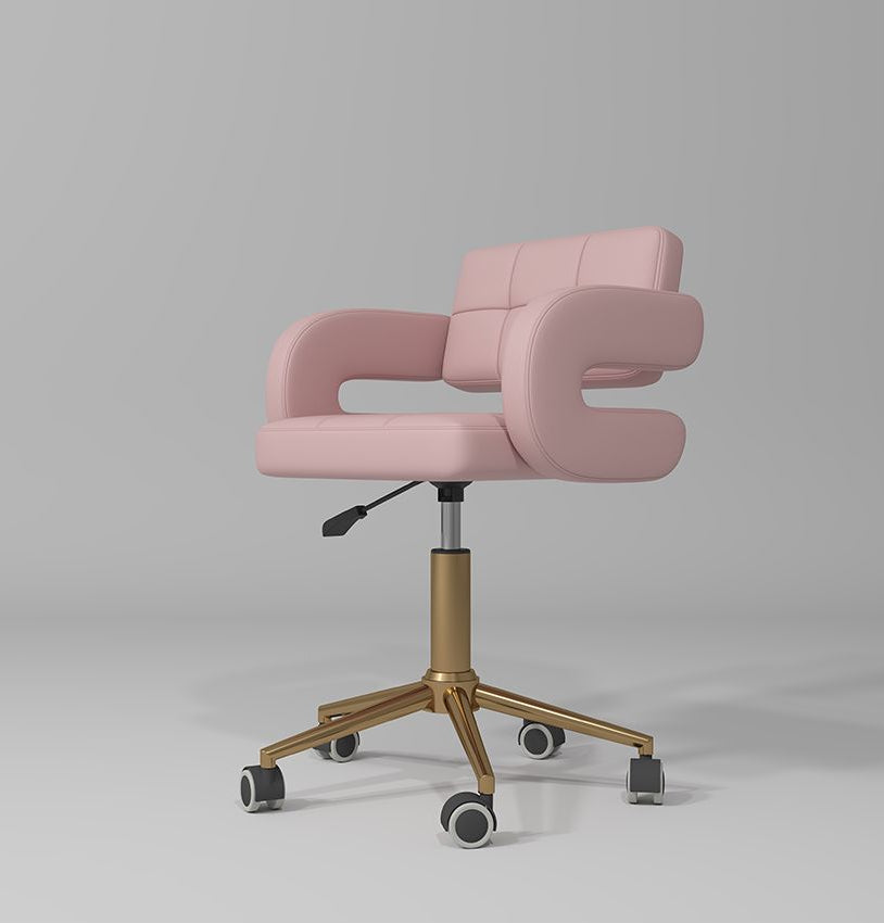 pink adjustable stool