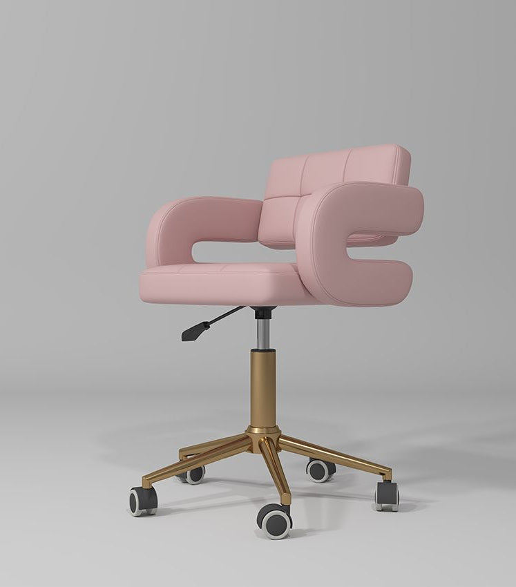 pink adjustable stool
