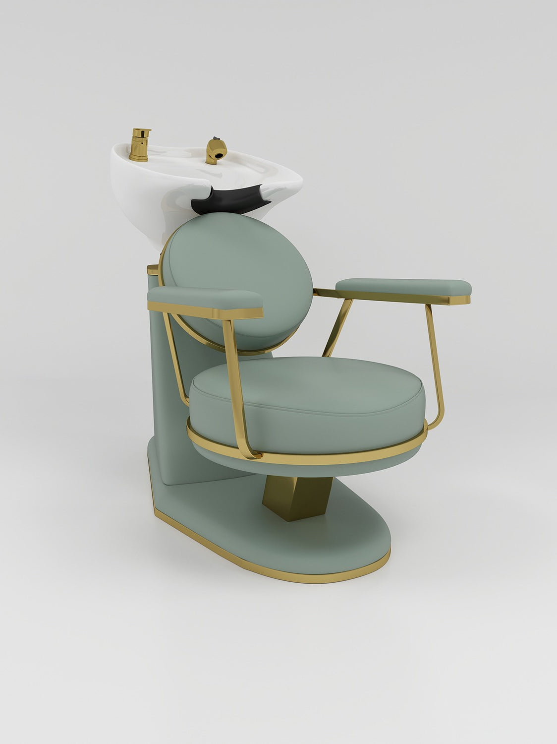 Sage Green & Gold Backwash Unit