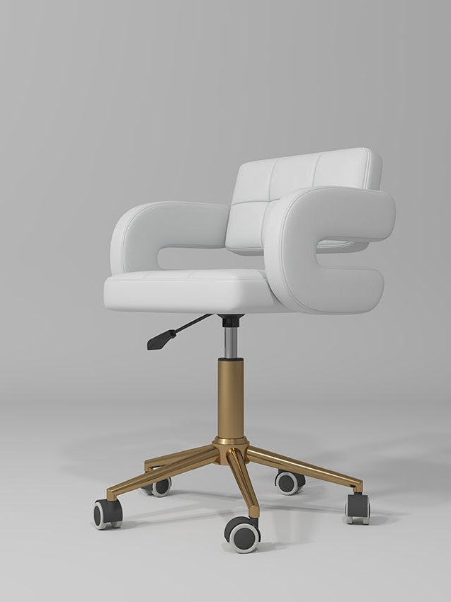 white adjustable stool