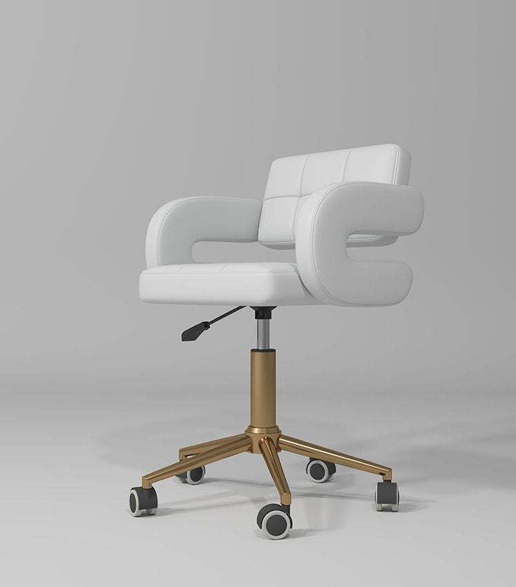 white adjustable stool