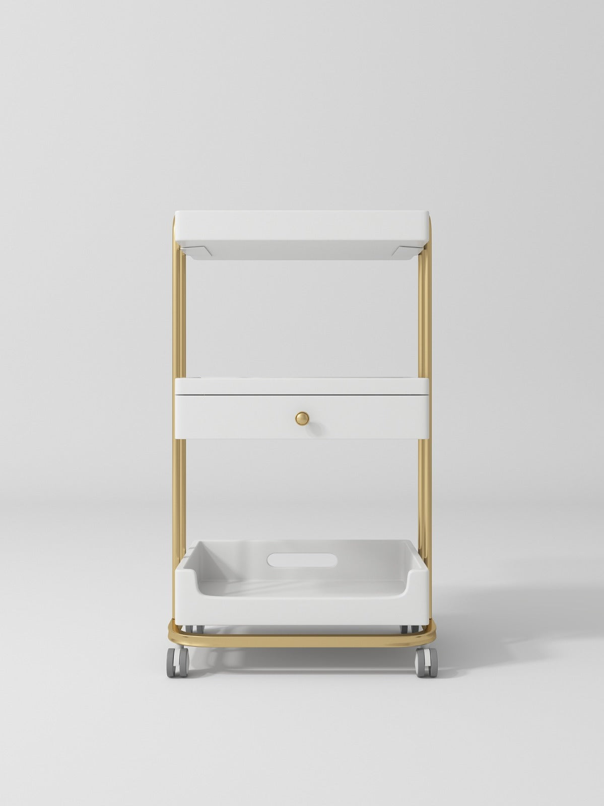 white beauty trolley for salons