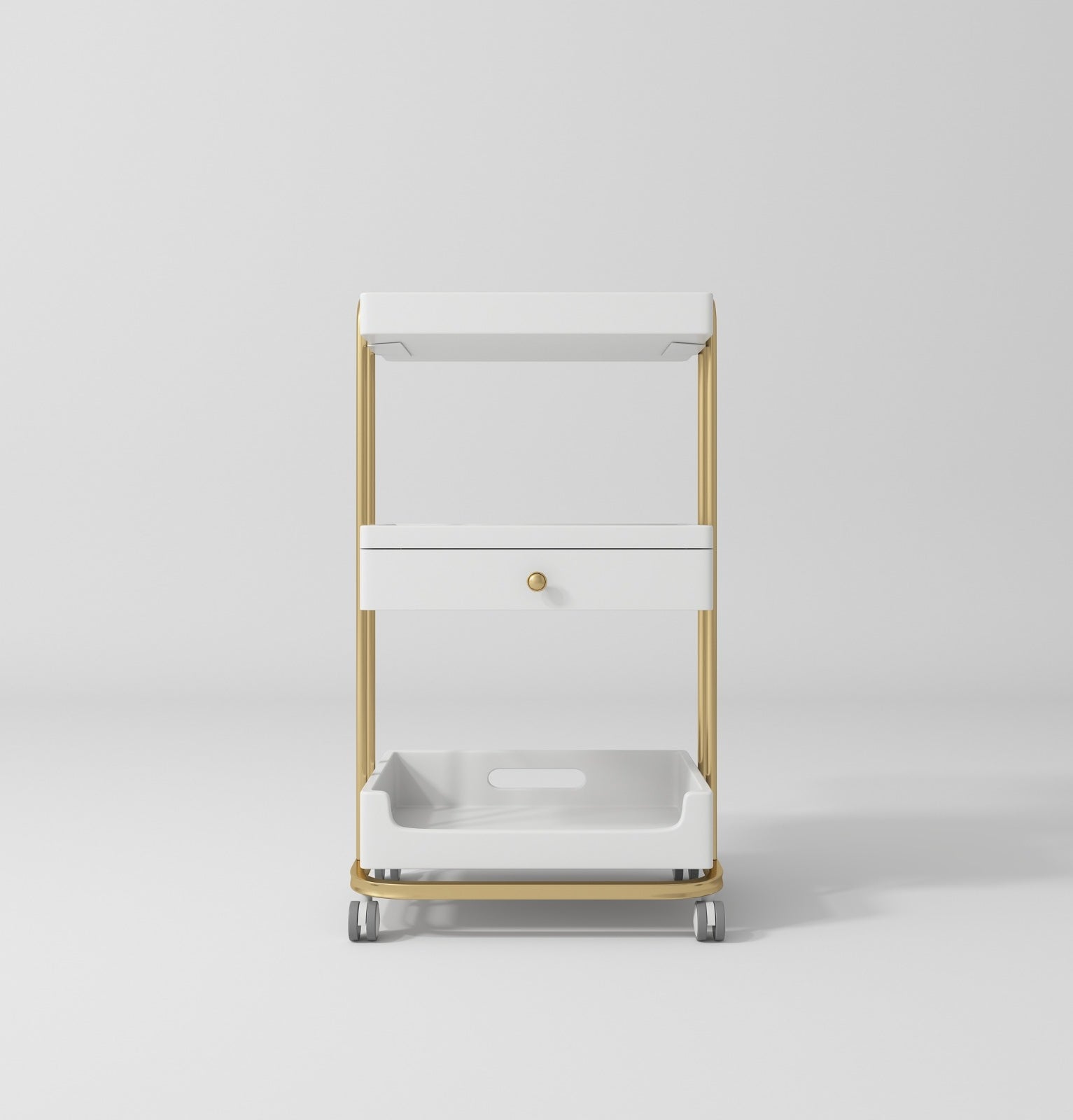 white beauty trolley for salons