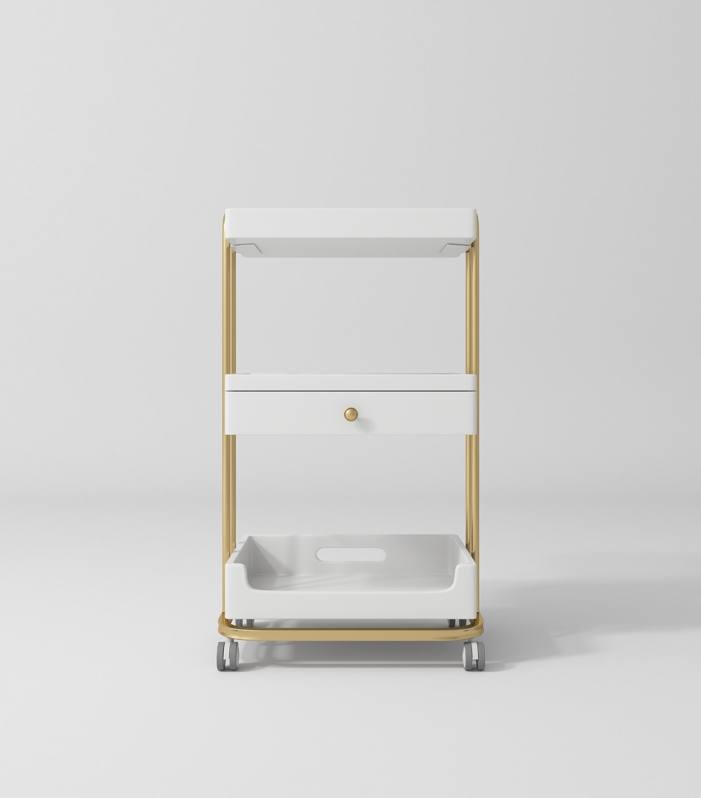 white beauty trolley for salons