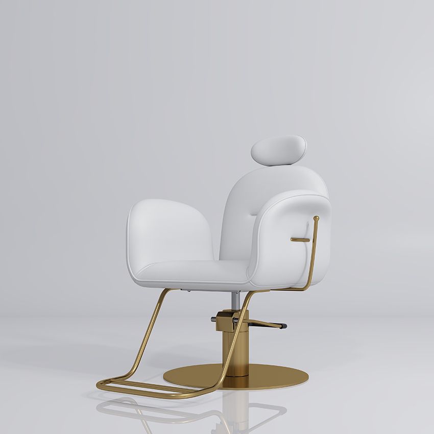 White reclining barber chair