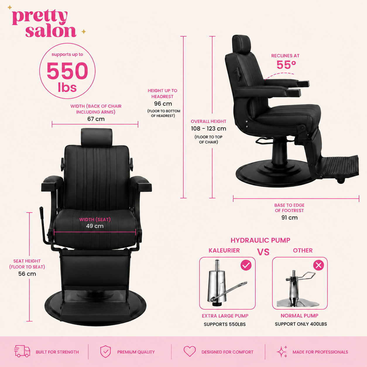 Luxury barber chair