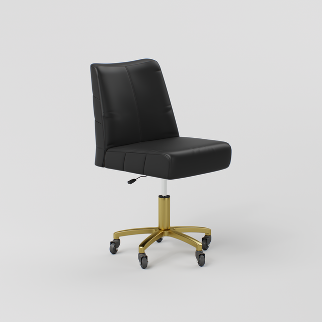Black and gold beauty salon stool