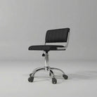 Black Leather Stool that is height adjustable