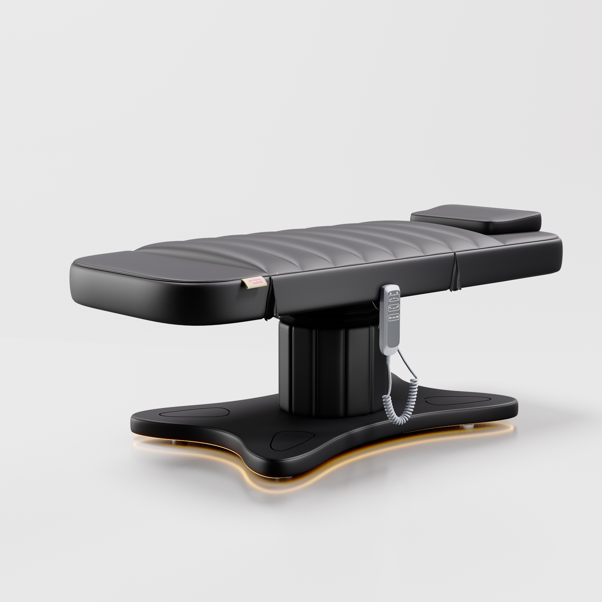 Black Electric Beauty Bed for Facials and Lash Treatments