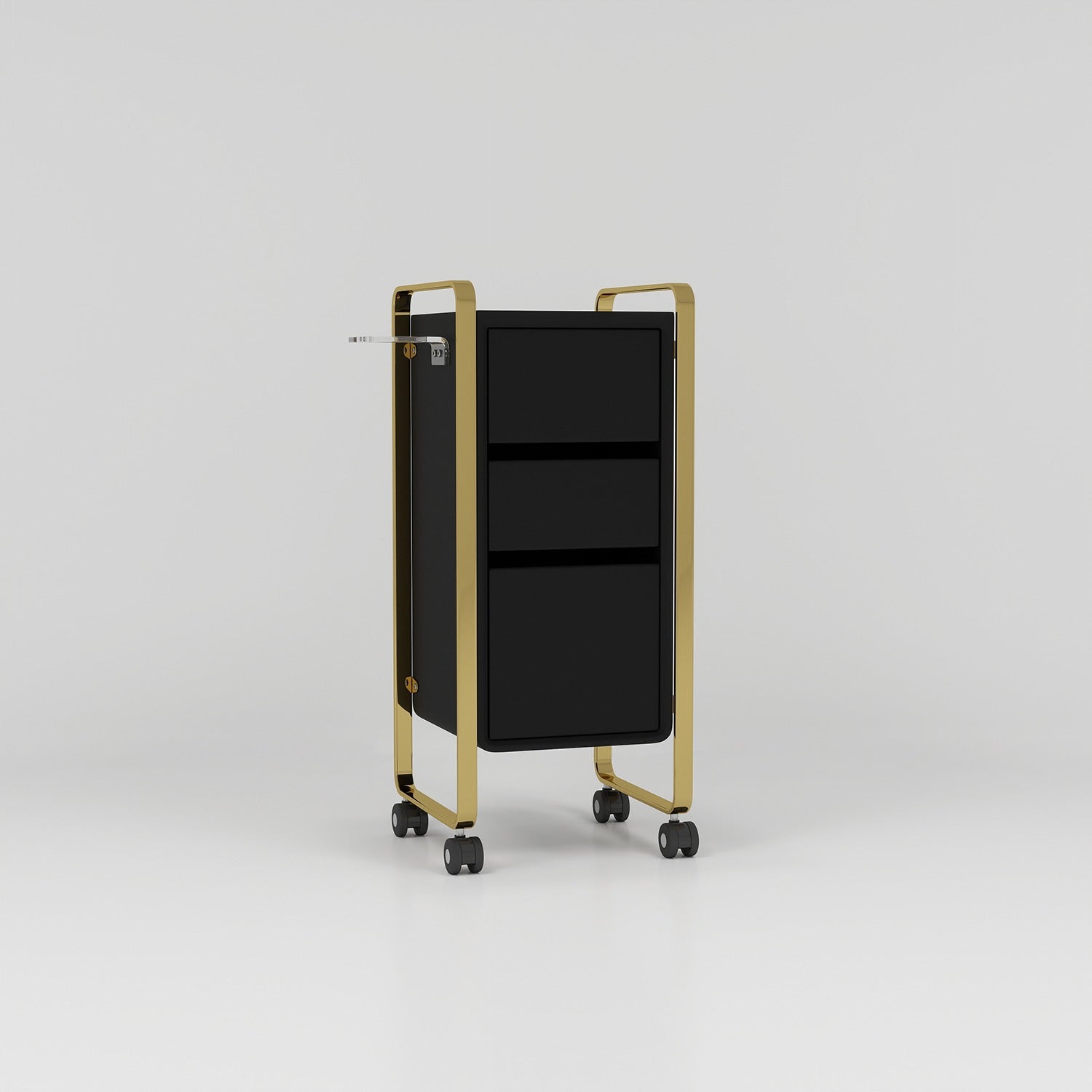 Black Trolley with 3 Draws and Wheels