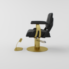 Black modern hair styling salon chair with gold