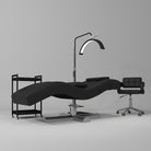 Black Lash Bed with trolley, mirror and light 