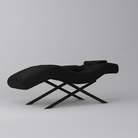 Black Leather Luxury Lash Bed with Stainless Steel Gold Legs