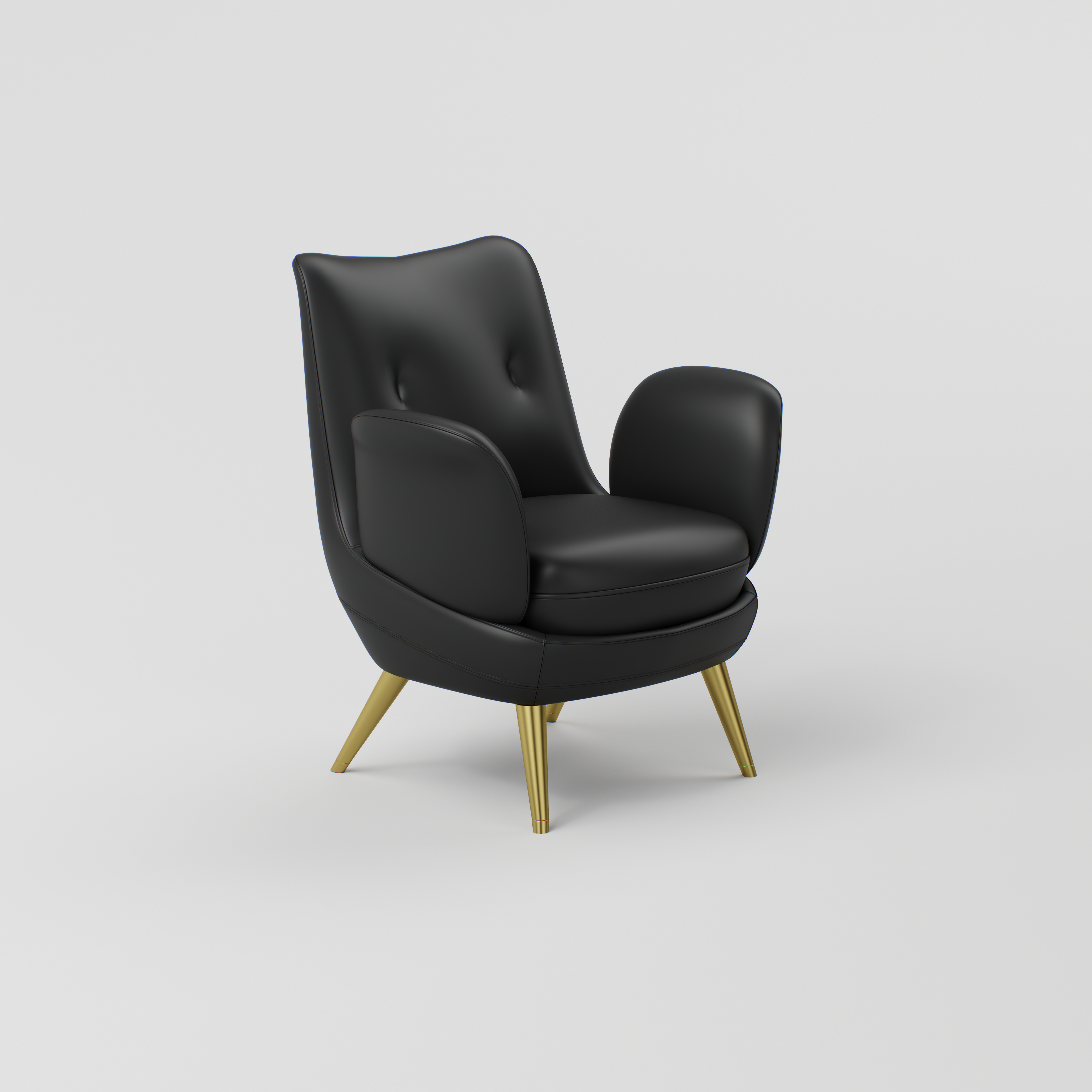 Salon waiting chair with included pillow for added comfort and support.