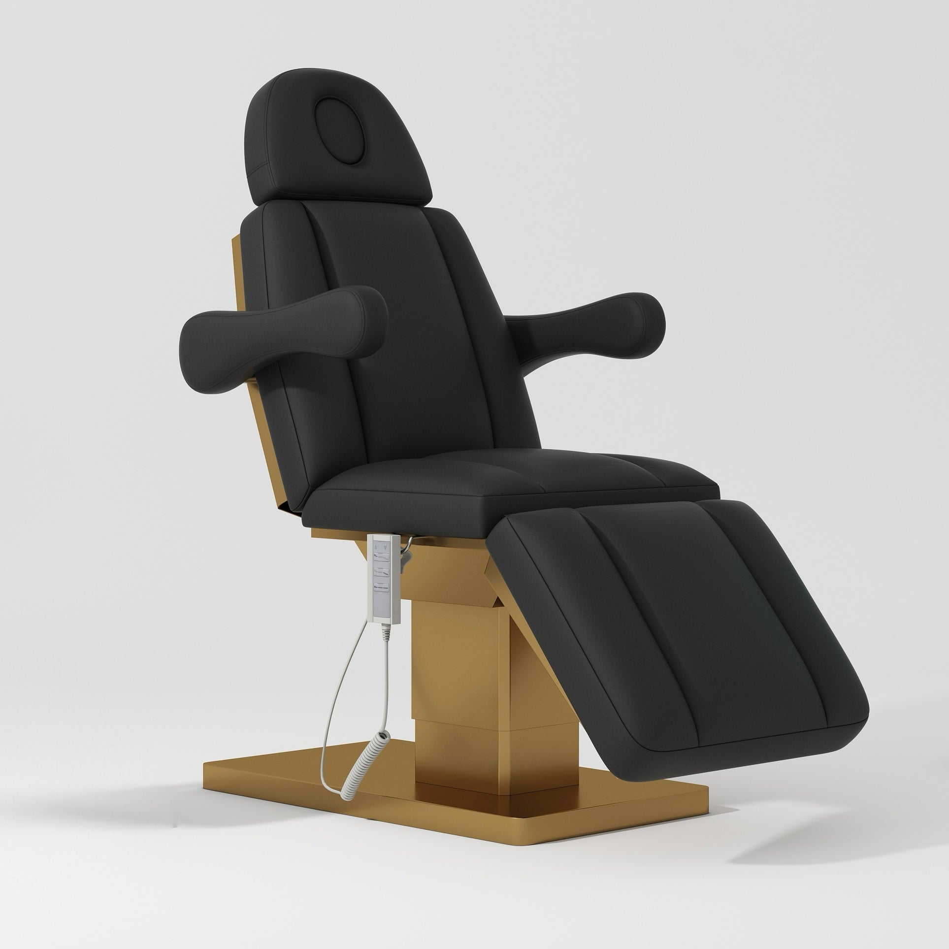 Black beauty bed with Gold base and hand control