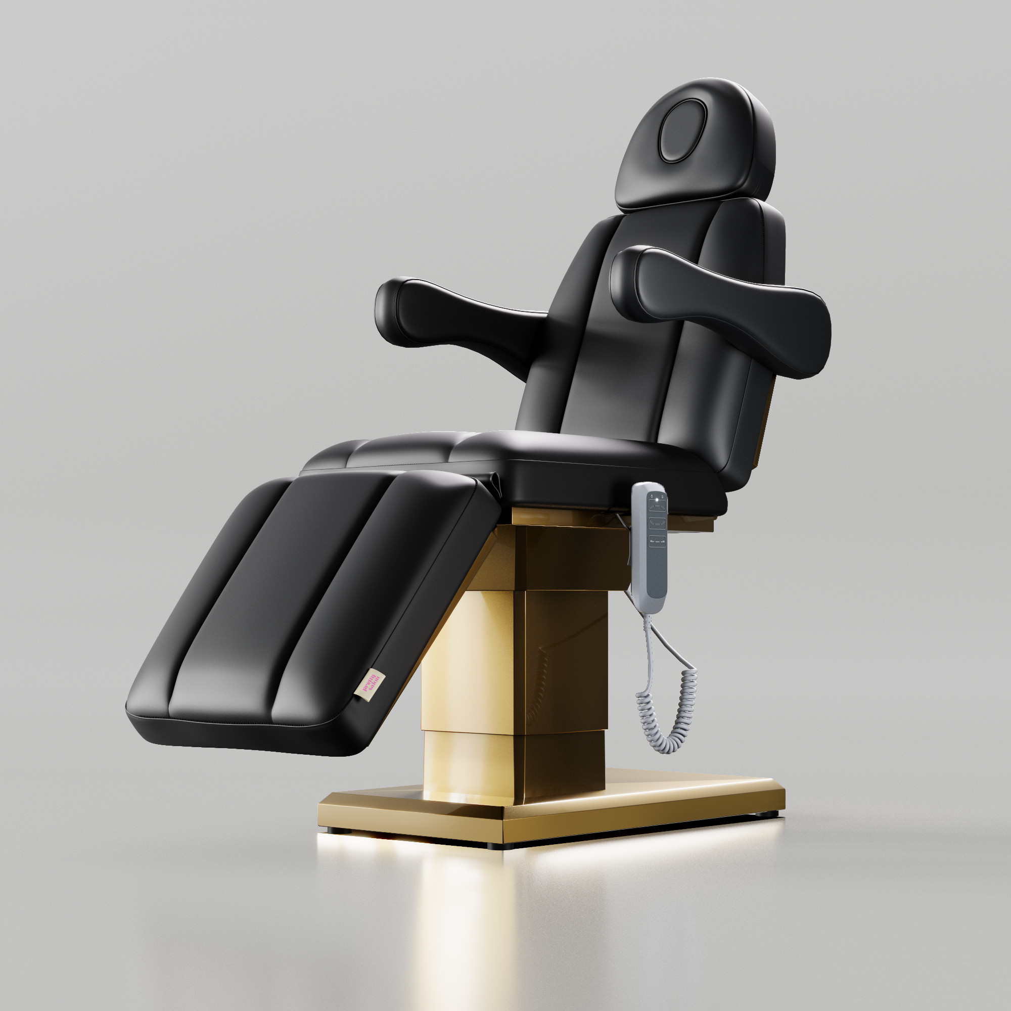 Black beauty bed with Gold base and hand control
