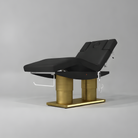 Height Adjustable Black Massage Bed with Roll Holder and LED lights