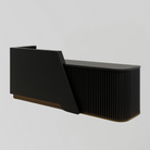 MDF Reception Desk in Black with LED Light