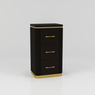 Black and gold 3-drawer cabinet 