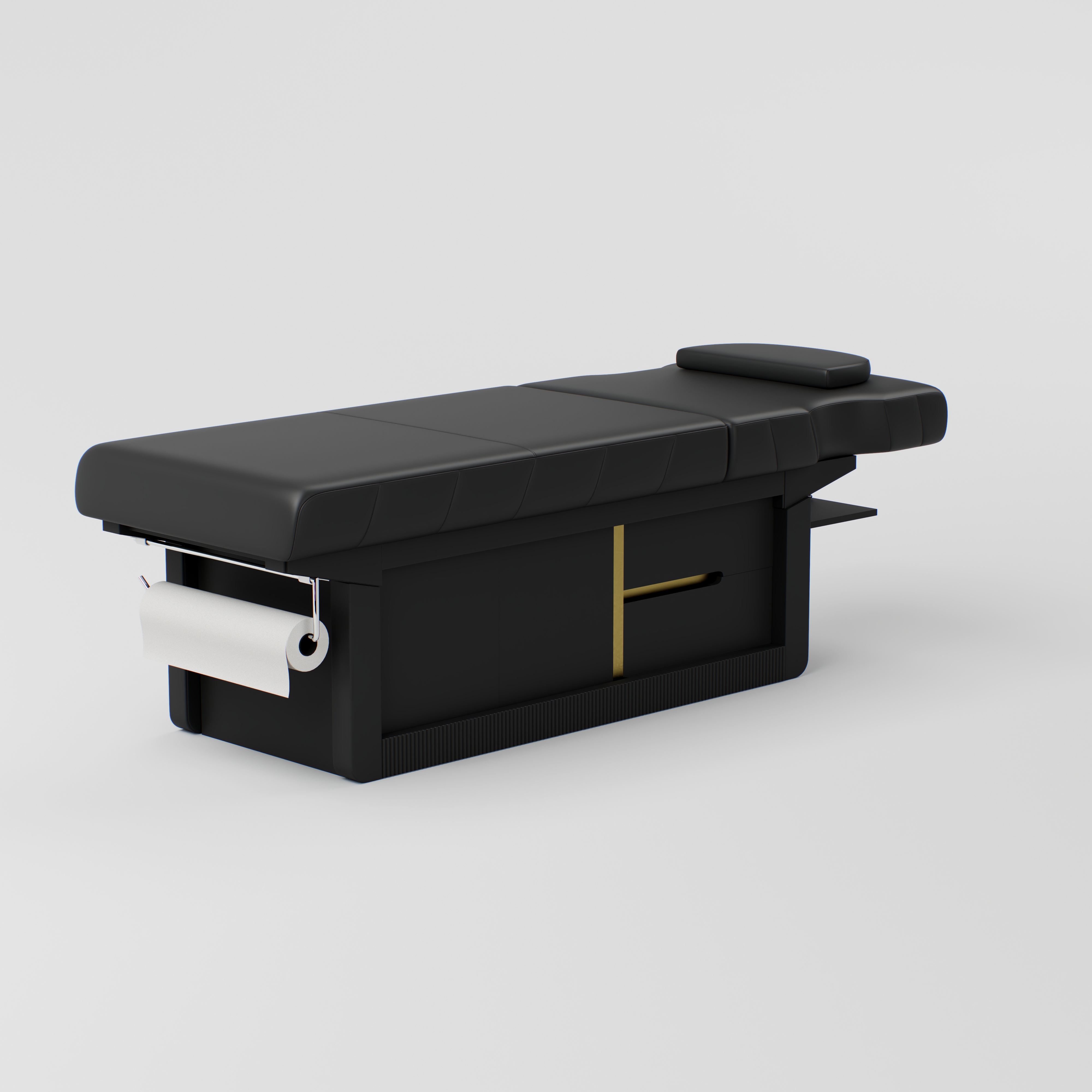 Black beauty bed with roll holder