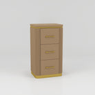 Brown and gold small cabinet trolley