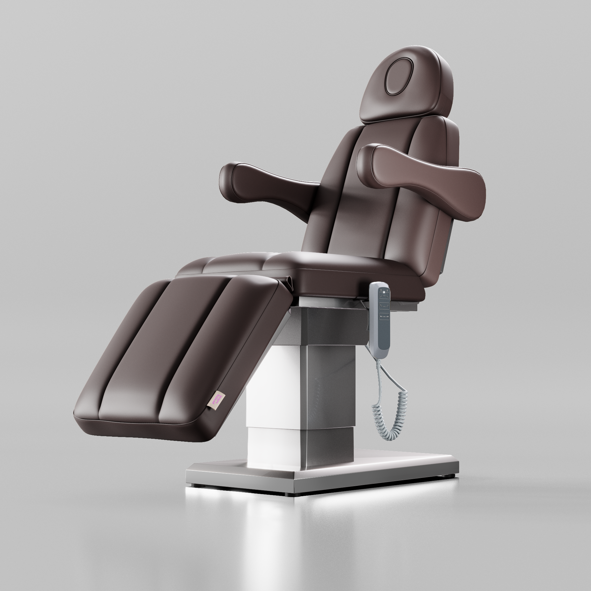 Luxury Dark Brown Bed with Hand Remote to Adjust Height and Position