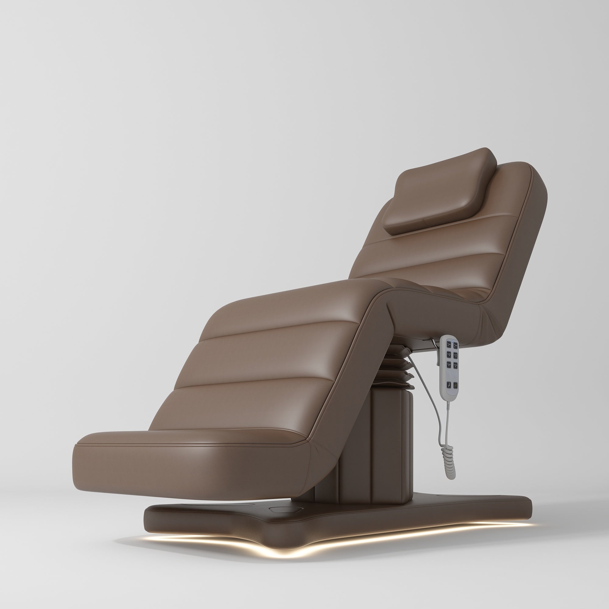 Full brown bed, with 3 motors in brown