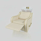 Cream and Gold Hairwash Unit in Vegean Leather
