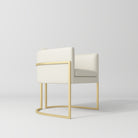 Salon cream Leather Chair for Nail Desks
