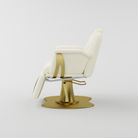 Cream and Gold Salon Chair with Adjustable Height 