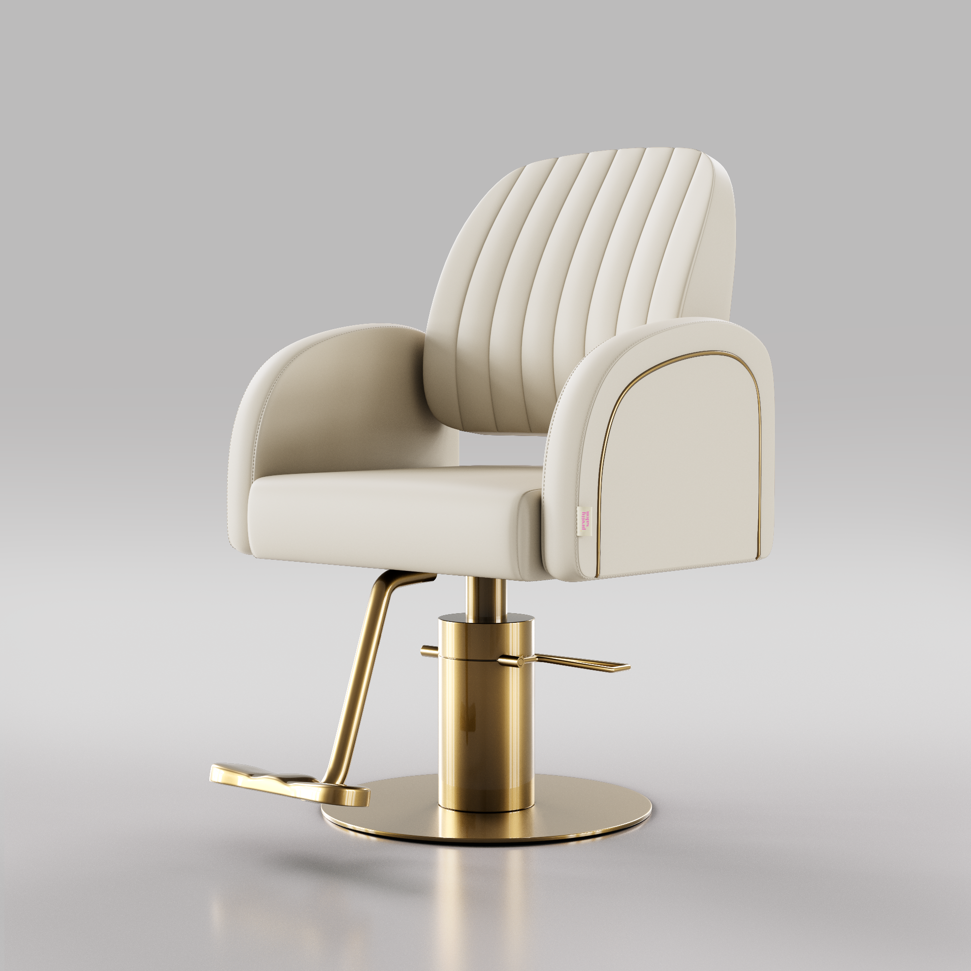 Cream & Gold Hair Salon Chair