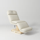 Cream and Wood Bed with Foot Control 