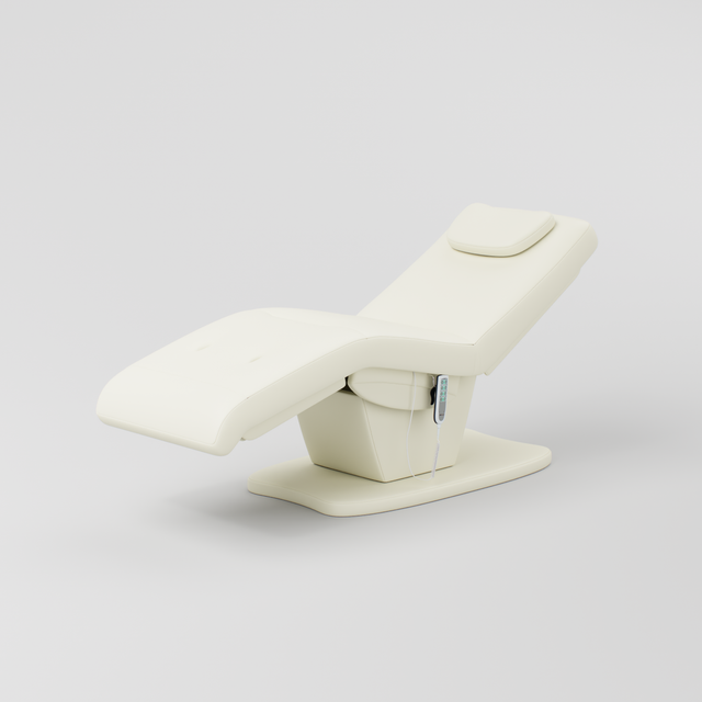Cream Leather Spa Bed