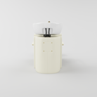 back of the shampoo chair in cream with white basin