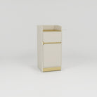 Cream and gold cabinet with draw and cupboard