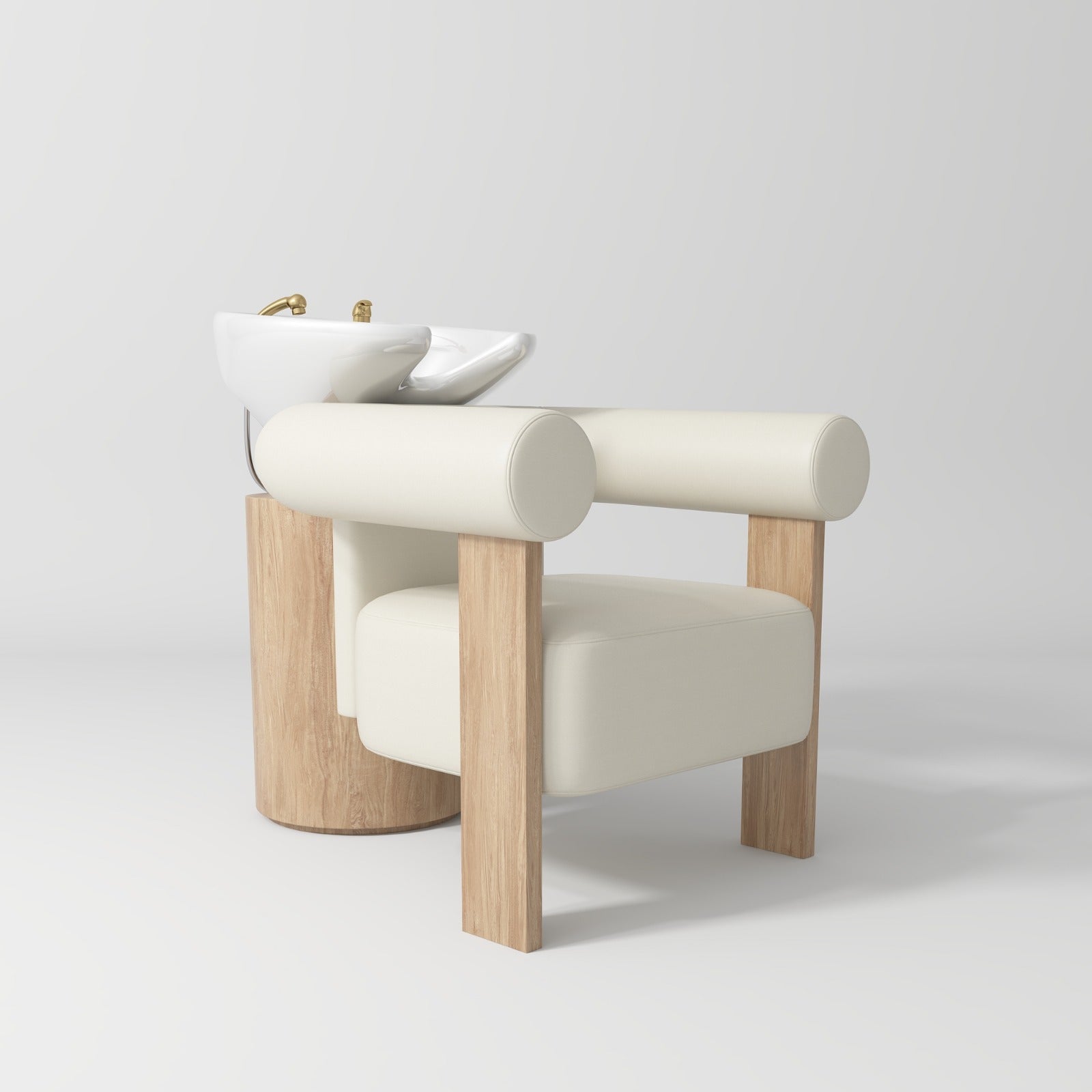 luxury modern backwash unit in cream