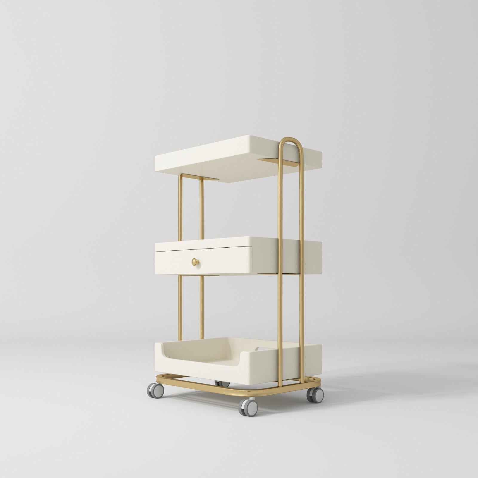 Cream & Gold Trolley for salons